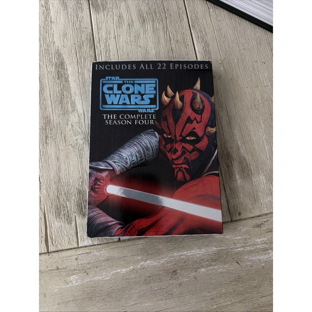 Star Wars The Clone Wars Season 4 Complete DVD Set Great Condition Discs 🔥